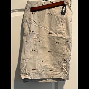 Old Navy shark khaki shorts